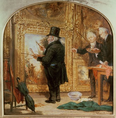 J. M. W. Turner at the Royal Academy, Varnishing Day by William Parrott